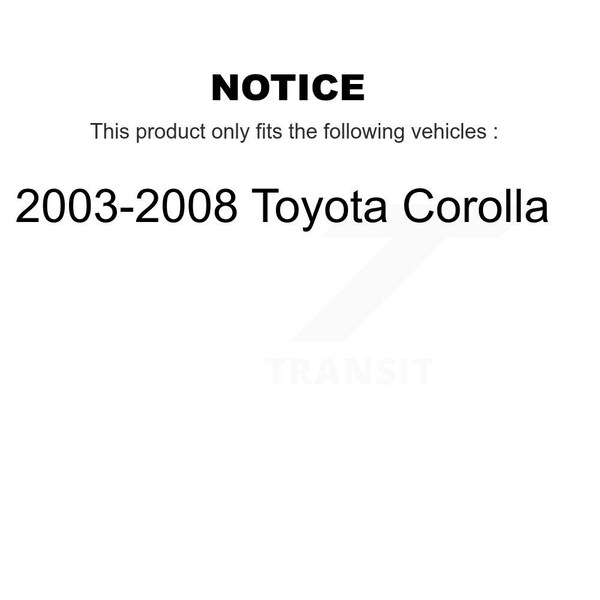 Front Left Strut And TOR Link Kit Mount For 2003-2008 Toyota Corolla